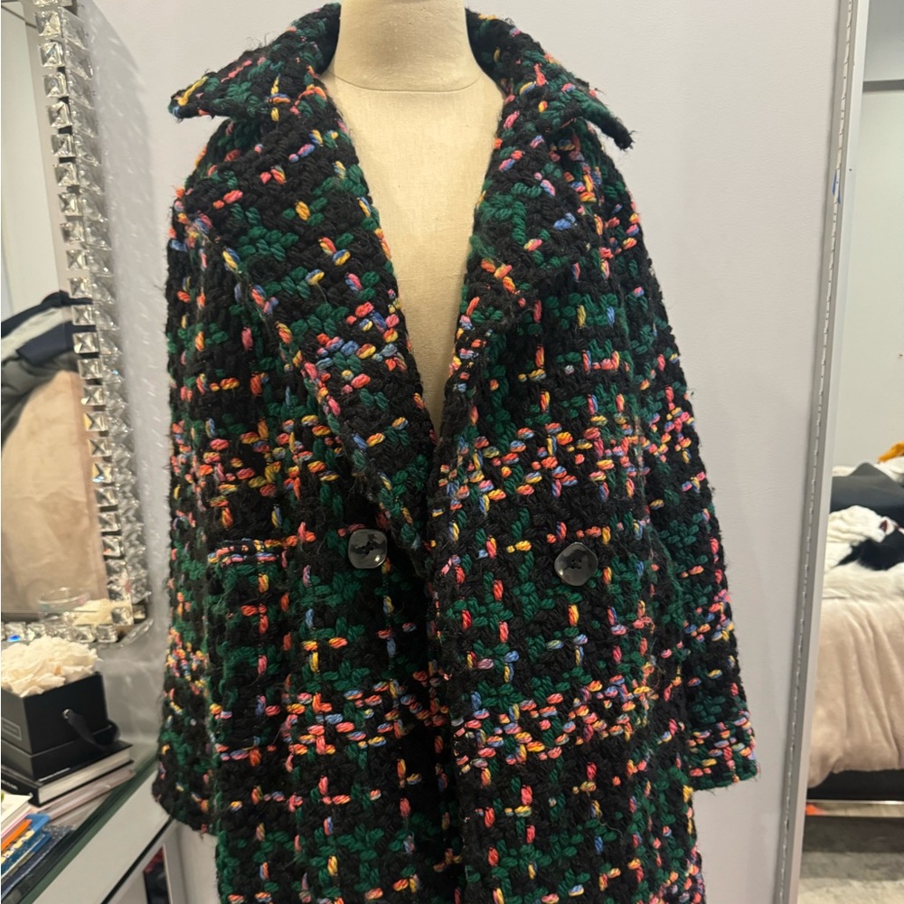 PepaLoves Multi Color Tweed Coat